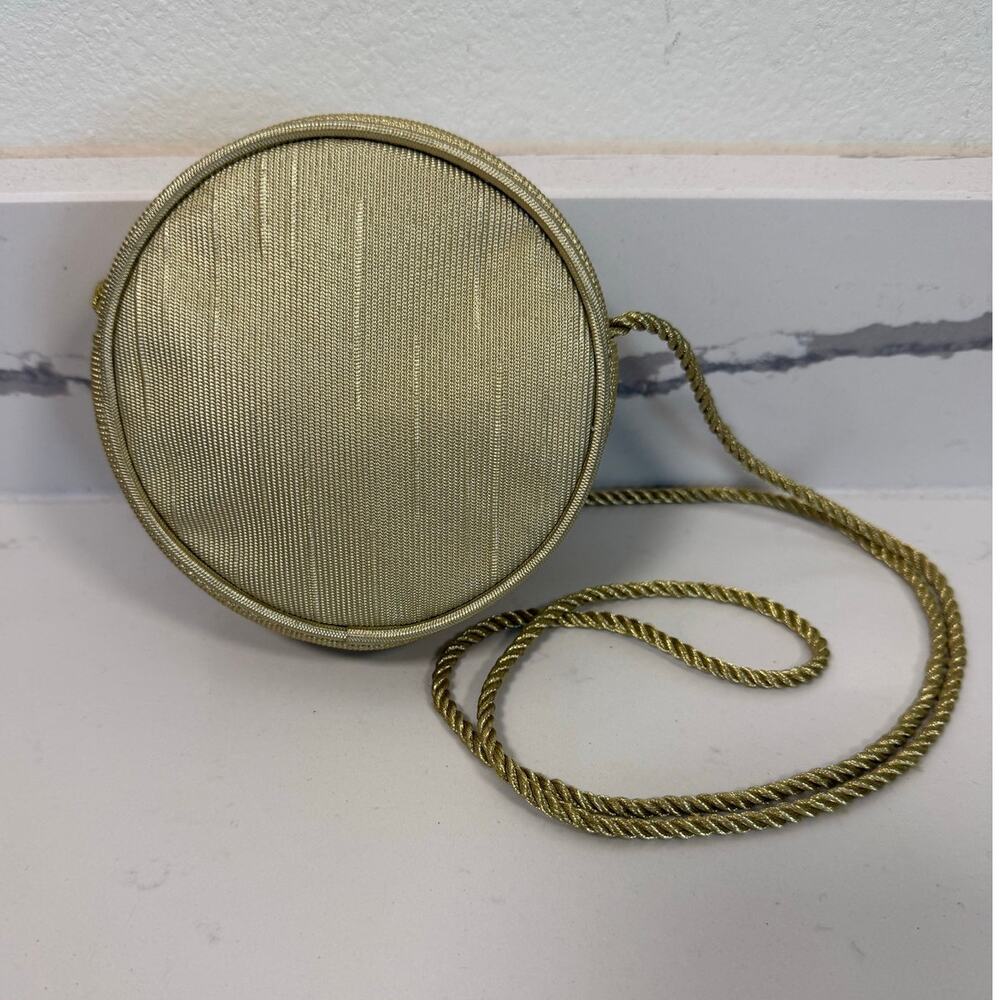 Amarige De‎ Givenchy Gold Metallic Woven Evening Shoulder Crossbody Bag